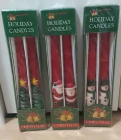 クリスマス キャンドル holiday candlesサンタクロース ツリー