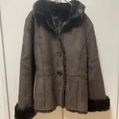 美品♡自由区 エコムートンジャケット ムートンジャケット こげ茶