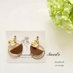 ▪アクリルチャーム×華奢フープ×メタルチャームピアス／イヤリング