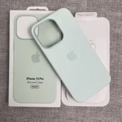 「新品未使用」iPhone 15Pro シリコンケース ミントグリーン