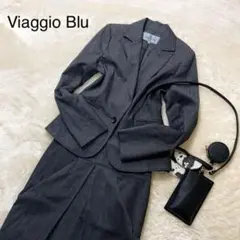 美品Viaggio Blu レーヨン混 スカートスーツセットアップ上下 SM