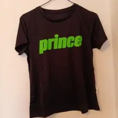 prince Mサイズ Tシャツ 黒 緑ロゴ
