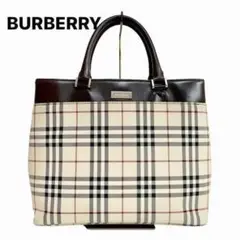 Burberry バーバリー ハンドバッグ ノバチェック ブラウン
