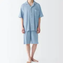 無印良品　紳士　着るタオル両面パイル　半袖　パジャマ　M