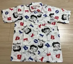 総柄 BETTY BOOP ベティブープ パジャマシャツ 上下 セット