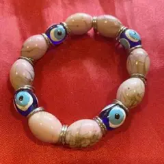 トルコ ブレスレット ピンク ナザールボンジュウ
