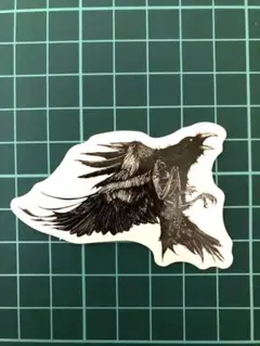 防水ステッカー　モノクロ　鳥