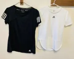 adidas アディダス スポーツウェア 白 黒 2点セット