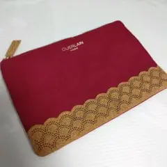 GUERLAIN ワインレッド ポーチ