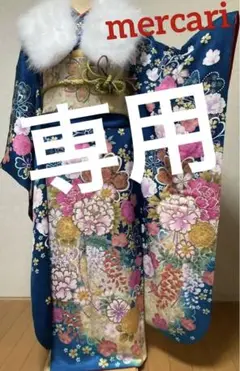 振袖フルセット 成人式 青緑 振袖一式