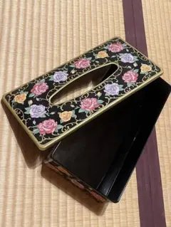 ANNA SUI バラの花柄 ティッシュボックス