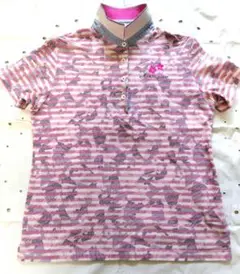 Munsingwear ポロシャツ レディース ピンク グレー