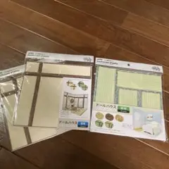 ドールハウスシート 2シート 和風壁紙と床材　畳