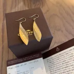 テクスチャープレート 立体リーフ フックピアス