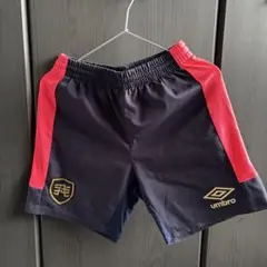 umbro UBA7537P ハーフパンツ Sサイズ ネイビー/レッド