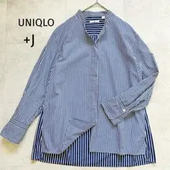 【UNIQLO】ユニクロ/ジルサンダー/XL/ストライプシャツ/オーバーシャツ