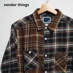 vendor things アンシンメトリー チェック シャツ