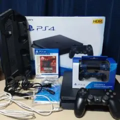【年内発送可】プレステ4 コントローラー2、ソフト・台座セット