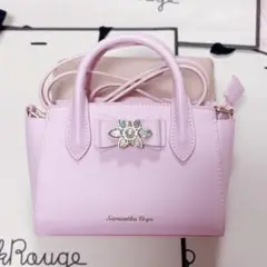 【非売品】Samantha Vega ビジューリボン付き ミニ ショルダーバッグ