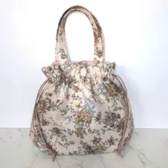リバティ セリーヌ ウォールナッツ 巾着バッグ