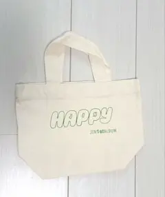 BTS JIN Happy Big Tote Bag　キーリング　ジャーニー JIN (BTS) - [HAPPY] (OFFICIAL MD Big Tote Bag) – kpopalbums.com
