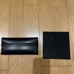 黒 メガネケース クリーニングクロス付き