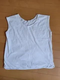 中古　フリーサイズ　ノースリーブ　白　morning　pips　タンクトップ