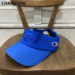 美品 Champion チャンピオン バイザー 56.5〜58.5cm ブルー