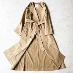 美品✨ 20AW マッキントッシュ ノーカラーコート ベルト付き ベージュ