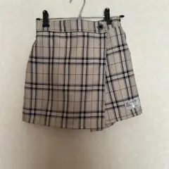 しまむら チェック柄ラップスタイルショートパンツ 150cm