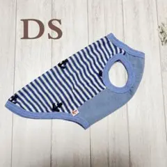 犬服 イカリ柄ボーダータンクトップ DS ハンドメイド
