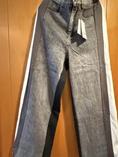 デニムパンツ新品未使用品 異素材ワイド