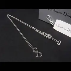 クリスチャンディオール CDロゴ ネックレス ペンダント シルバー系
