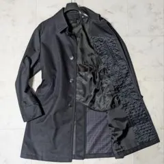 【美品 XL】ミスタージュンコ ステンカラーコート ライナー ネイビー