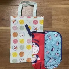 ドラえもんトートバッグ、水筒•ペットボトルカバーの3点セット