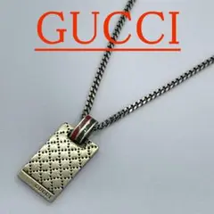 【良品】GUCCI ネックレス ディアマンテ シェリーライン ロゴ プレート