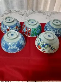 有田焼 絵変り飯椀揃 5客