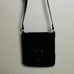 【大特価】PISAROのスエード黒斜め掛けバッグ