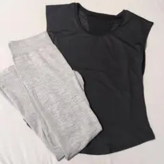 美品　フィットネスウェアセット 黒とグレー　GU＊期間限定値下＊