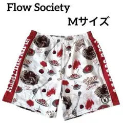 匿名発送︎❁¨̮ Flow Society ハーフパンツ　パスタ柄　Mサイズ