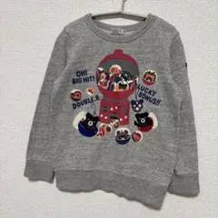 ミキハウス DOUBLE.B ガチャガチャ ワッペン豪華 トレーナー