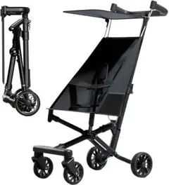 ベビーカー B型 スクーター ベビーウォーカー 折りたたみ式 バギー　日よけ　黒