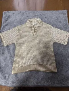 ZARA ニットシャツ ベージュ・ブラウン