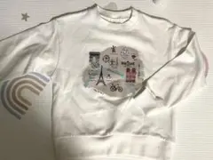 cottoli バースデー パリ エッフェル塔 イラスト 長袖トレーナー
