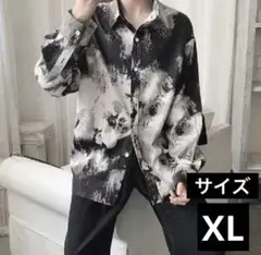 新品未使用☆ビッグシルエット タイダイシャツ 長袖　グレー　サイズXL