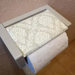 3069【2点100円、3点200円引き】ダマスク柄トイレットペーパーカバー