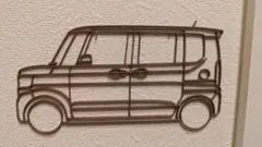 HONDA N-BOX 壁掛け装飾【茶】01