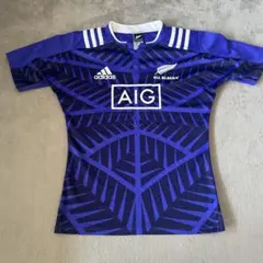adidas ALL BLACKS ラガーシャツ Mサイズ