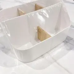 小物ラック 収納ボックス リモコン 整理整頓 菰野入れ ホワイト