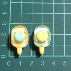 新品　シューズアクセサリー　キャンディ　ハート　グミ　黄　緑　色　ジビッツ　2コ
